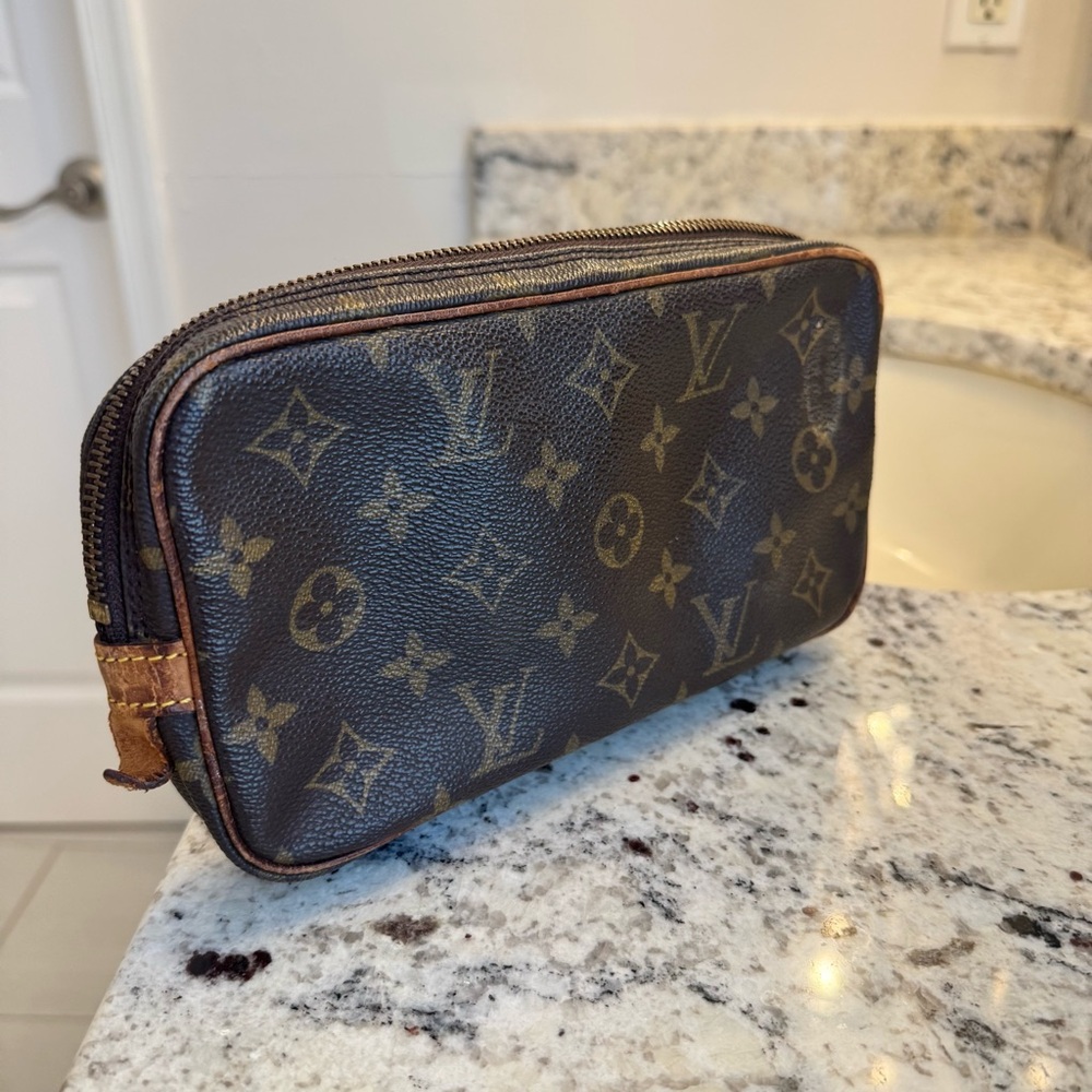 Louis Vuitton Brown Monogram Canvas Clutch Pouch